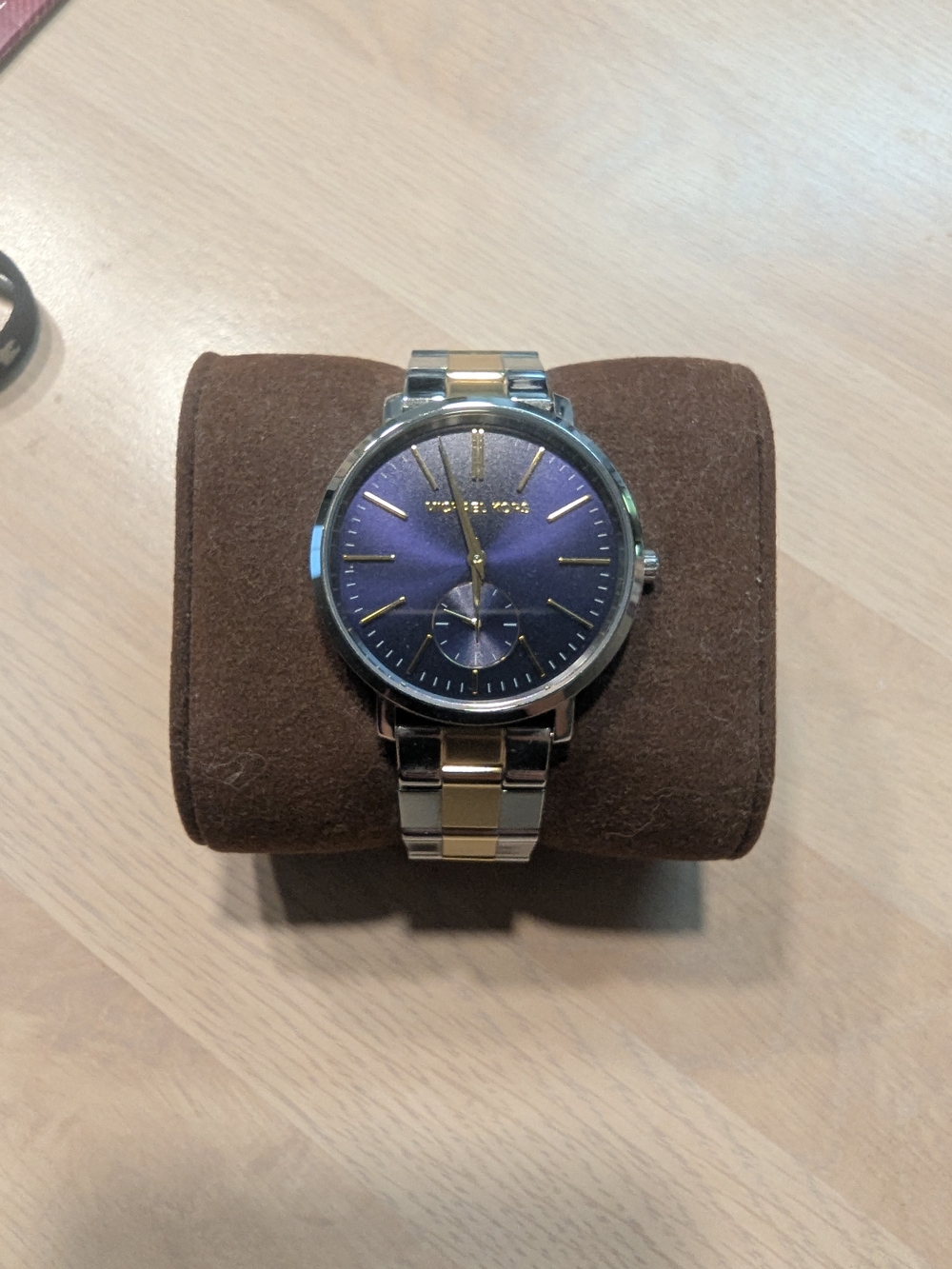 Michael Kors Jaryn Two-Tone Watch with Blue Dial